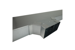 Sidoanslutning 220x80 mm för rektangulära kanaler