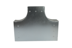 T-stycke 90 grader 220x80 mm - 220x80 mm till galvaniserad rektangulär ventilationskanal
