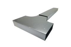 T-stycke 90 grader 220x80 mm - 220x80 mm till galvaniserad rektangulär ventilationskanal