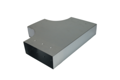T-stycke 90 grader 300x80 - 220x80 till galvaniserad rektangulär ventilationskanal