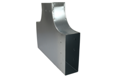 T-stycke 90 grader 300x80 - 220x80 till galvaniserad rektangulär ventilationskanal