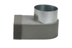 Thermoduct-vinkel 170 mm x 80 mm till diameter 160 mm för kanalisation