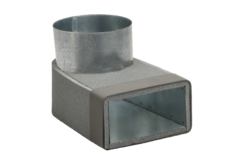Thermoduct-vinkel 170 mm x 80 mm till diameter 160 mm för kanalisation