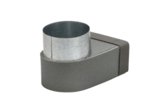 Thermoduct-vinkel 170 mm x 80 mm till diameter 160 mm för kanalisation