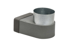 Thermoduct-vinkel 170 mm x 80 mm till diameter 160 mm för kanalisation