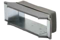 Thermoduct anslutning på sidan 220x80 mm till galvaniserade rektangulära ventilationskanaler