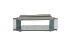 Thermoduct anslutning på sidan 220x80 mm till galvaniserade rektangulära ventilationskanaler