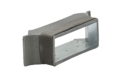 Thermoduct anslutning på sidan 220x80 mm till galvaniserade rektangulära ventilationskanaler