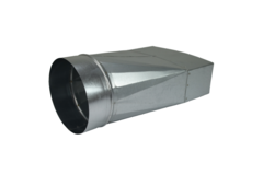 Adapter 220x80 mm till diameter 150 mm för kanalisation