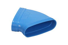 Wavin Ventiza Böj 45 grader PVC oval 195x80 mm horisontell M/M