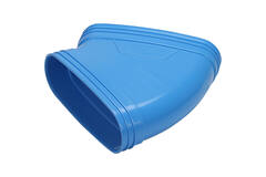Wavin Ventiza Böj 45 grader PVC oval 195x80 mm horisontell M/M
