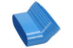 Wavin Ventiza Böj 45 grader PVC oval 235x80 mm vertikal M/S