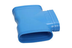 Wavin Ventiza T-stycke 90 grader PVC oval 235x80 mm M/M/M