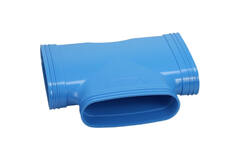 Wavin Ventiza T-stycke 90 grader PVC oval 235x80 mm M/M/M
