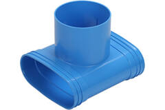 Wavin Ventiza T-stycke PVC oval 235x80 mm med diameter 160 mm M/M/M