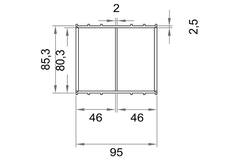 Wavin Ventiza Limhylsa PVC oval 235x80 mm M/M