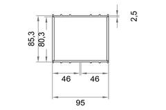 Wavin Ventiza Överskjutningsmuff PVC oval 235x80 mm M/M