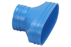 Wavin Ventiza Övergång PVC oval 195x80 mm till 80 mm M/M