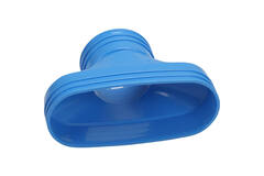 Wavin Ventiza Övergång PVC oval 195x80 mm till 80 mm M/M