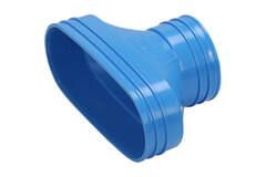 Wavin Ventiza Övergång PVC oval 195x80 mm till 80 mm M/M