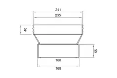 Wavin Ventiza Övergång PVC oval 235x80 mm till 160 mm M/M