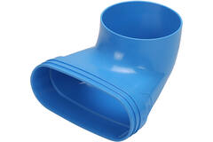 Wavin Ventiza Ändstycke 90 grader PVC oval 235x80x100 mm med diameter 160 mm M/M