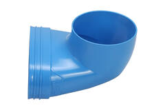 Wavin Ventiza Ändstycke 90 grader PVC oval 235x80x100 mm med diameter 160 mm M/M
