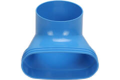 Wavin Ventiza Ändstycke 90 grader PVC oval 235x80x100 mm med diameter 160 mm M/M