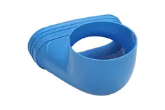 Wavin Ventiza Ändstycke 90 grader PVC oval 195x80x70 mm med diameter 125 mm M/M