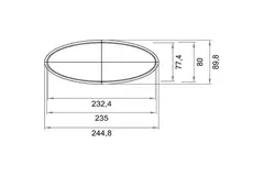 Wavin Ventiza ändkåpa PVC oval kanal 235x80 mm