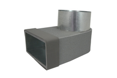 Thermoduct lepe hörnstycke enkel symmetriskt 220x80 mm till diameter 150 mm