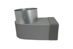 Thermoduct lepe hörnstycke enkel symmetriskt 220x80 mm till diameter 160 mm