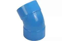 Wavin Ventiza 45 grader böj PVC rund med diameter 125 mm M/M