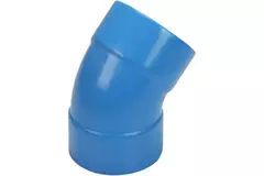 Wavin Ventiza 45 grader böj PVC rund med diameter 125 mm M/M
