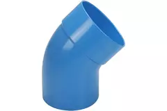Wavin Ventiza 45 grader böj PVC rund med diameter 125 mm M/S