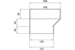 Wavin Ventiza övergång PVC rund 160 mm till 125 mm excentrisk S/M
