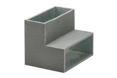 Thermoduct inbyggningsböj 90 grader 220x80 mm horisontell