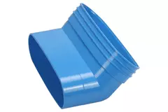 Wavin Ventiza Böj 45 grader PVC oval 195x80 mm vertikal M/S