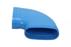 Wavin Ventiza Böj 90 grader PVC oval 195x80 mm horisontell M/M