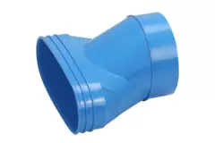 Wavin Ventiza Övergång PVC oval 195x80 mm till 125 mm excentrisk M/S