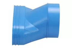 Wavin Ventiza Övergång PVC oval 195x80 mm till 125 mm excentrisk M/S