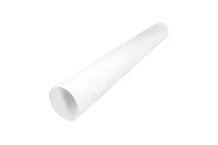 Vitt rör 125 mm i diameter, längd 1 meter RAL9010