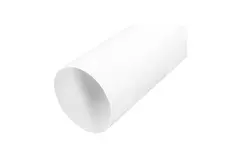 Vitt rör 125 mm i diameter, längd 1 meter RAL9010