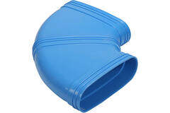 Wavin Ventiza Böj 90 grader PVC oval 235x80 mm horisontell M/M
