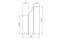 Europlast rund plastreducering 150 mm till 100 mm - AP150-100