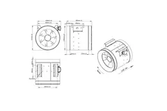 Rörfläkt 560 mm blandat flöde ETALINE - EL 560 EC K01
