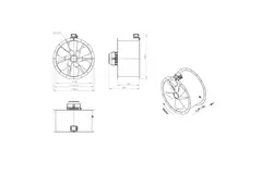Kanalfläkt axial 710 mm - AL 710 D4 01 CFG