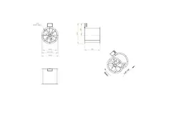 Axial 355 mm rökgasfläkt med kanal F300- AL 355 D4 F3 01 CFG