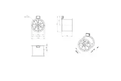 Axial 400 mm rökgasfläkt med kanal F300- AL 400 D4 F3 01 CFG