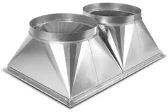 Övergångskanal/rör 800 x 500 mm / 2 x NW 355 - UKR 8050 01